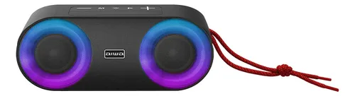 Bocina Portátil Bluetooth Aiwa 20w Ipx5 Radio Fm Aw-sj215 Color Negro