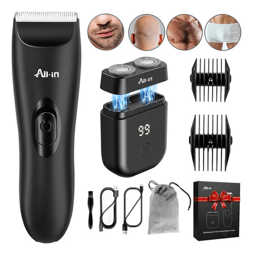 Js All-in® Rasuradora Electrica Barba Corporal Afeitadora