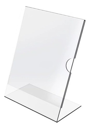 Imagem 1 de 7 de Display Expositor Acrilico A4 Porta Folha Balcão Mesa 30x21