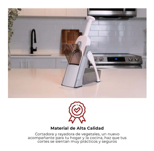 Imagen 6 de 7 de Cortador Vegetales Frutas Multifuncional Acero Inoxidable
