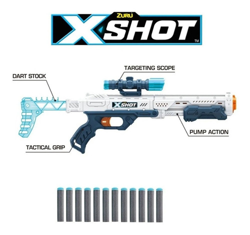 Imagen 5 de 6 de Pistola Escopeta X Shot Original Hawk Eye - Rifle De Juguete