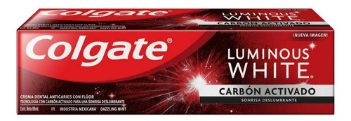 Pasta Dental Colgate Luminous White Carbón Activado 66 Ml