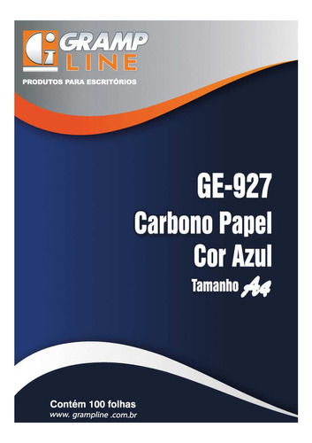 Papel Carbono Para Lápis Papel A4 Azul Ge 927