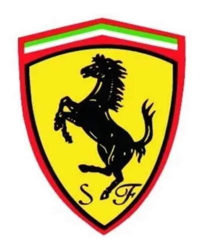 Sticker Vinilo Adhesivo Escudo Ferrari 17cm