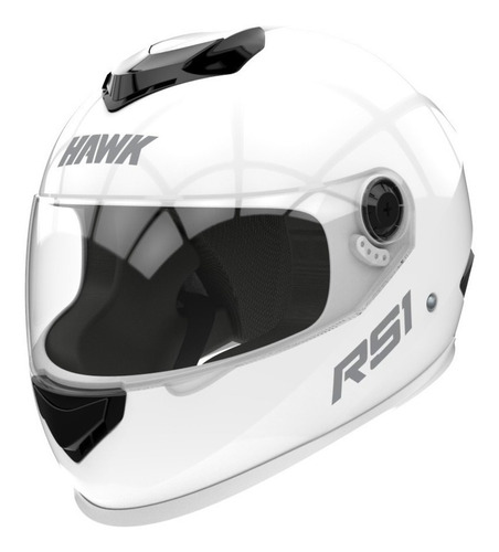 Casco para moto integral Hawk RS1  blanco talle L 