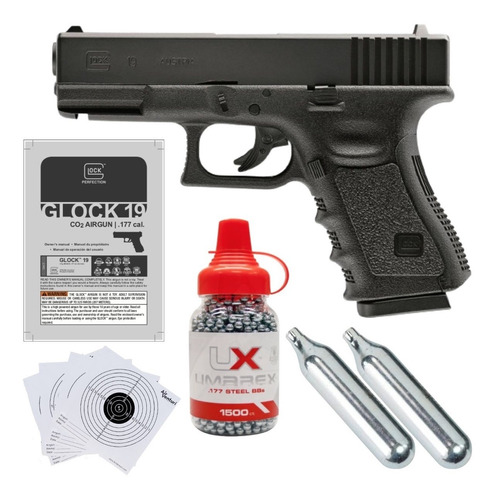 Pistola Umarex Glock 19 Gen 3 4.5mm 1500 Bbs Co2 Xchws P