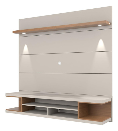 Panel Tv Rack Flotante Con Repisa De Lujo Minimalista Cairo