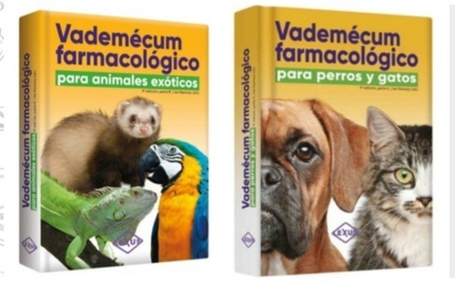 Set 2 Libros Vademécum Perros Y Gatos Y Animales Exóticos