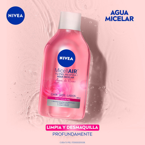 Agua Micelar Desmaquillante Nivea Agua De Rosas 400ml Tipo de piel