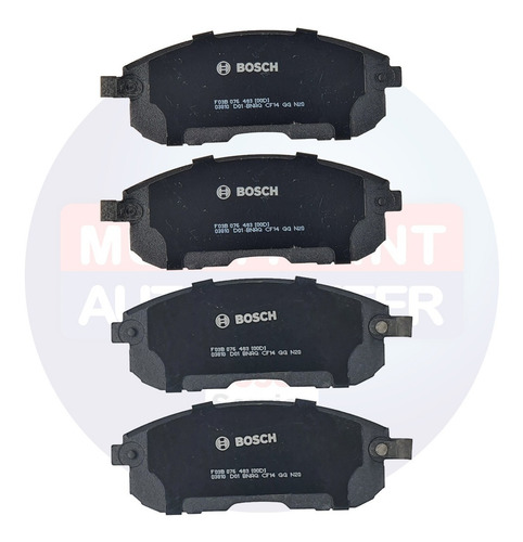 Imagem 3 de 8 de Pastilha Freio Nissan Sentra 2014/2018 Cerâmica Bosch Dianteira + Traseira