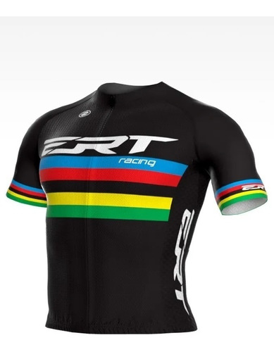 Camisa Ciclismo Campeão Mundial Elite Ert Preto