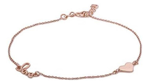Vanbelle Chapado En Oro Rosa - Plata De Ley Con Sello 925 -