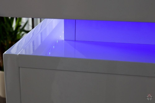 Imagen 6 de 9 de Muebles Para Tv Luz Led En Madera Lacada Ref Ocean