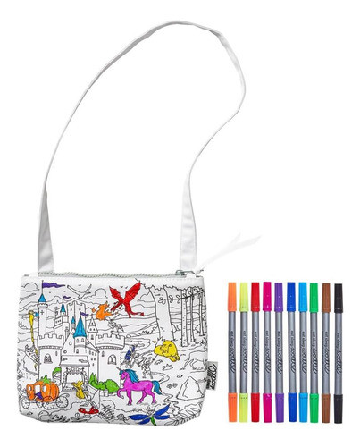 Eatsleepdoodle Bolso Bandolera Colorear Cuento Hadas Niños X