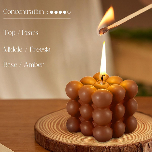 Vela Decorativa Velas De Burbujas Vela Cubo De Aromaterapia