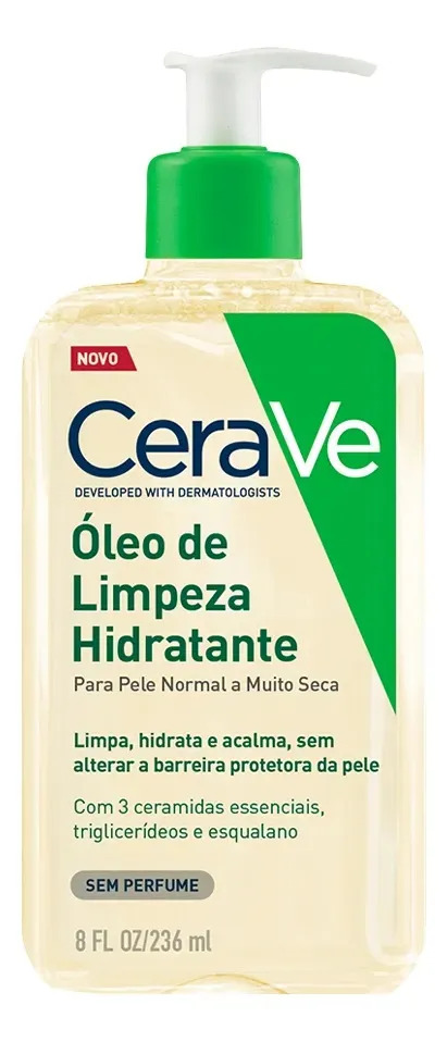 CeraVe Óleo de Limpeza Facial Hidratante para Pele Seca e Atópica 236ml — miniatura 2