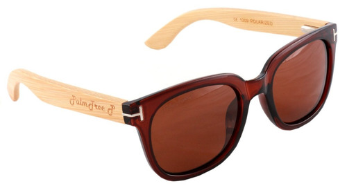 Lentes Gafas De Sol Bambu Madera Miracle Palmtree Polarizado