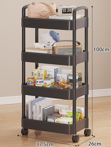 . Carrito Organizador Estante Multiusos 4 Niveles Con Ruedas
