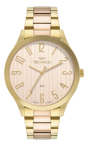 Relógio Technos Feminino Dress Bicolor - 2036msh/1j Cor da correia Dourado