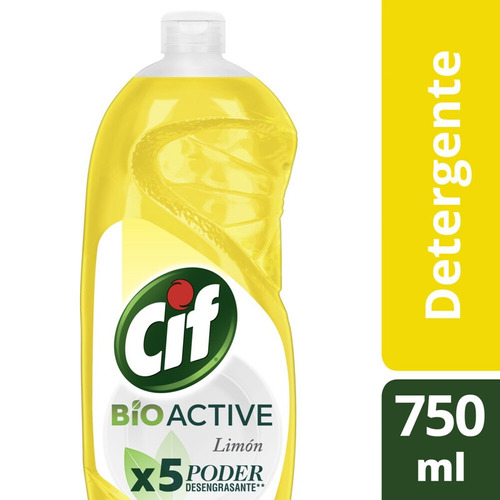 Detergente Cif Limón En Botella 750 ml
