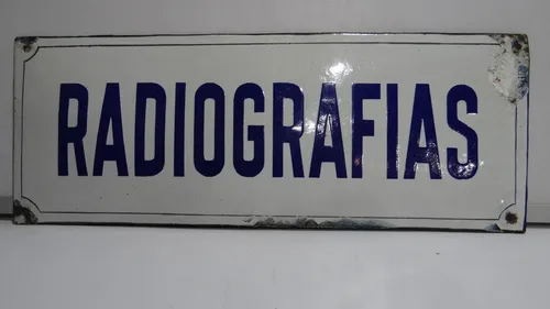 comprar Letrero Cartel Antiguo Enlozado, Radiografias.