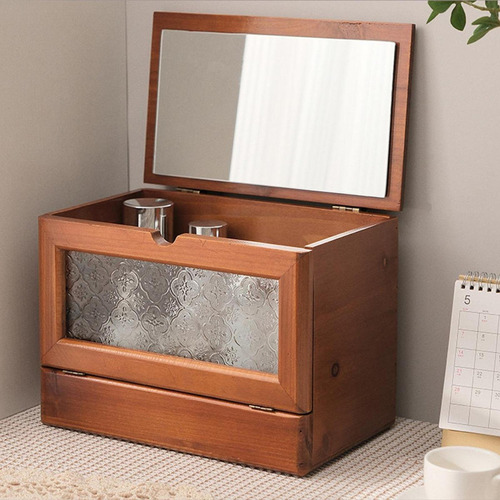 Wooden Makeup And Cosmetic Organizer, Case