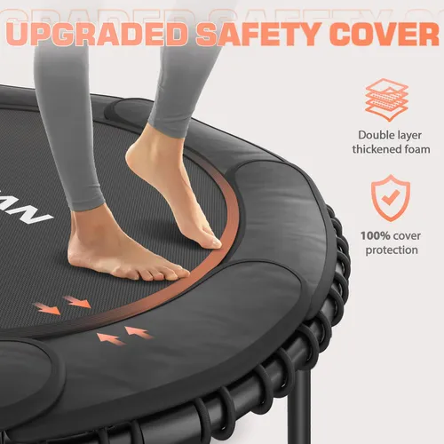 Mini Trampolín Plegable Bcan Para Ejercicio En Interiores Y