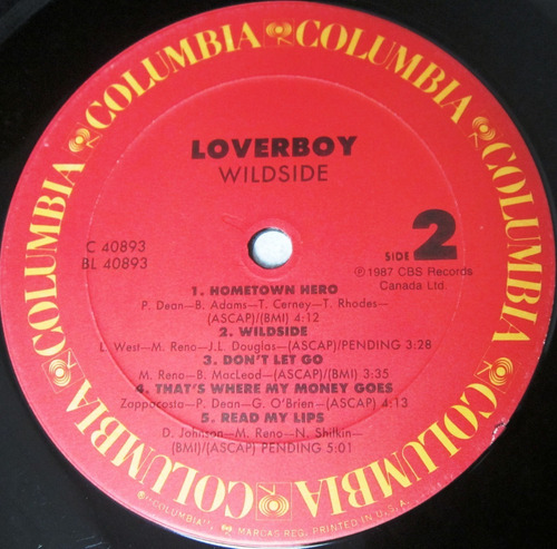 Loverboy - Wildside Insert Importado Usa Lp