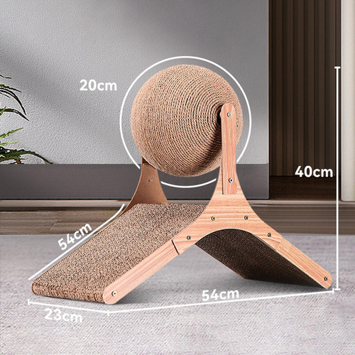 Gato De Sisal Natural Que Rasca La Bola Giratoria Para El