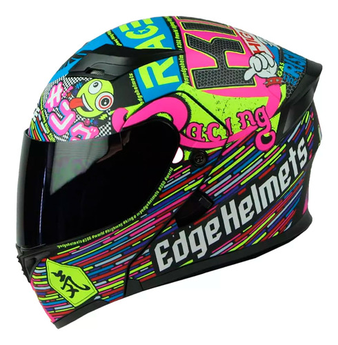 Casco Modular Boss Racing 360 Doble Visor Diseño Edge