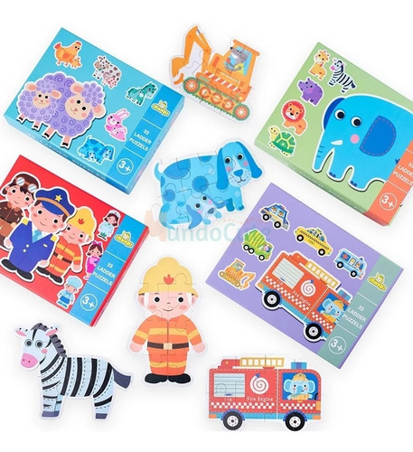 Imagen 3 de 3 de 3 Rompecabezas Kit Bebés Madera Montessori Niños