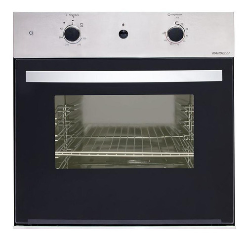 Forno de bancada à gás com grill elétrico (GLP) Nardelli Embutir G57 57L inox 127V