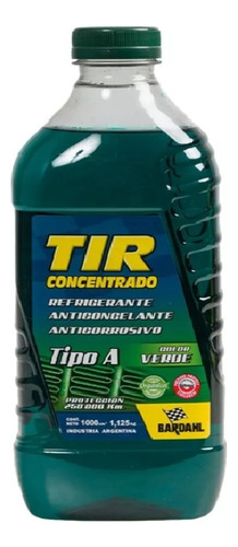 Liquido Refrigerante Tir Bardahl Concentrado Verde