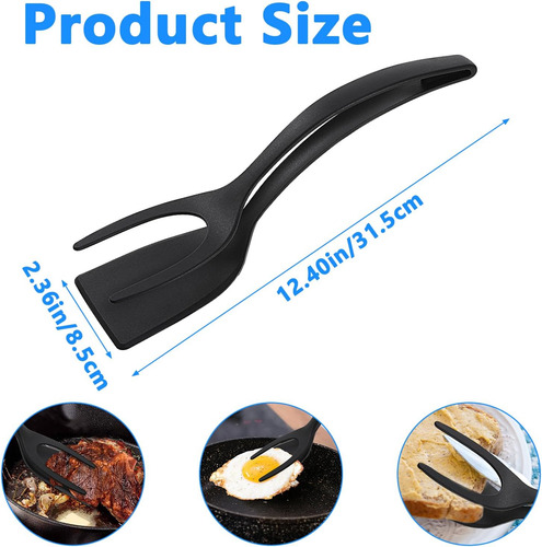 Pinzas De Cocina De Silicona, Juego De 2 Espátulas, Espátula