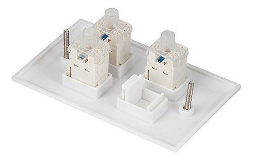 Placas De Pared Trapezoidal, Mactisical 4 Puertos 2 Gang Key