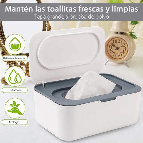 Jitnetiy Dispensador de Toallitas para Bebé Caja de Pañuelos con Tapa a Prueba de Polvo