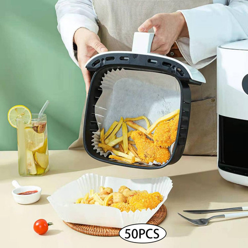Revestimiento De Papel Desechable Para Freidora De 50 Piezas