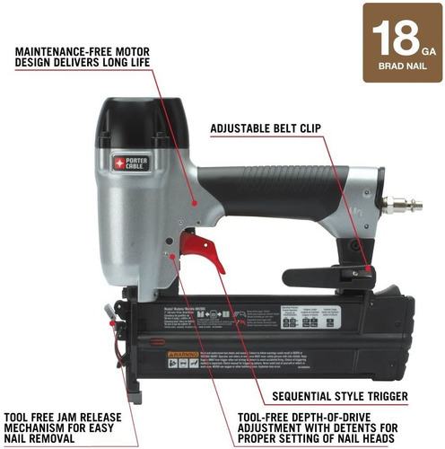 Clavadora Neumatica Porter Cable 18g, Bn200c (Usado)