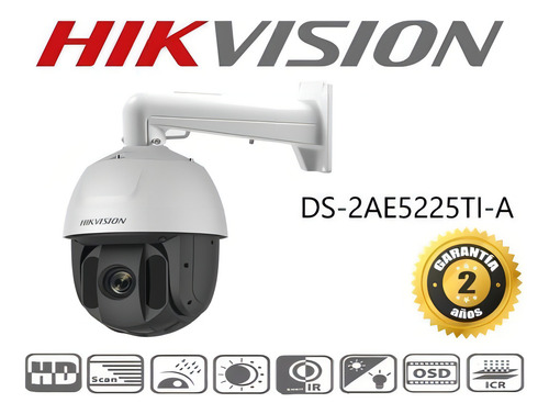 Cámara De Seguridad Hikvision Ds-2ae5225ti-a Con Resolución 2mp Visión Nocturna Incluida