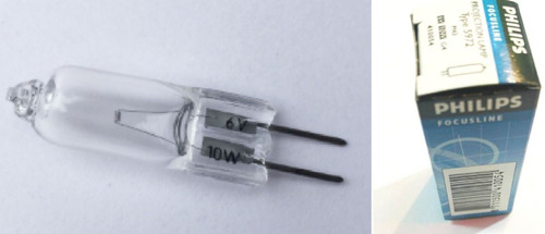 Lampara Bipin 6v 10w G4 200hs. 5972 Philips