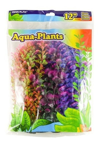 Planta Artificial Plastica Pecera Aqua Plant 30 Cms 6 Unidad