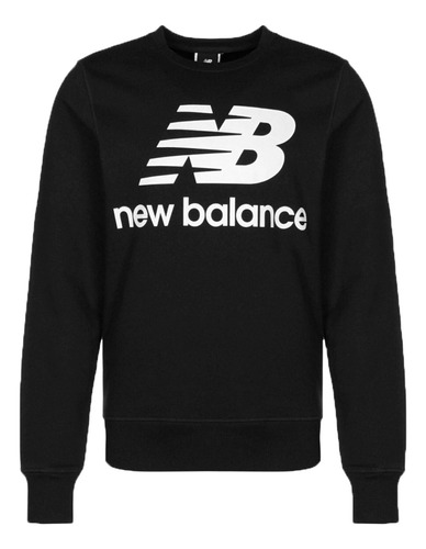 Buzo New Balance Lifestyle Hombre Ess Stack Logo Neg-bco Fuk