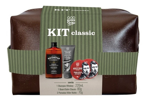 Imagem 1 de 1 de Kit Classic Hair&beard | Necessaire + Produtos Cabelo&barba