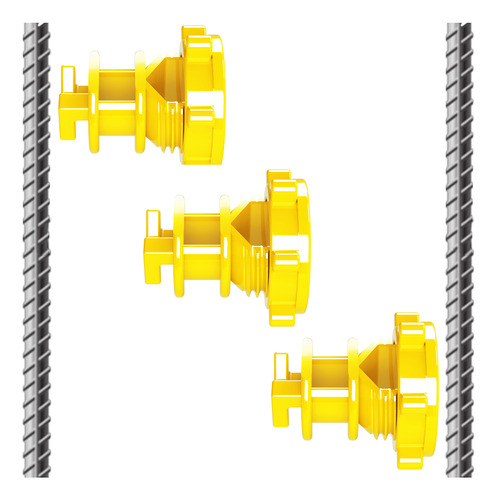 Kit 15 Vergalhão 1,50m 8mm 5/16 Com Isolador Regulável Uv