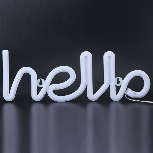 Letrero Led De Neón Con Letras De Saludo Para Decoración De