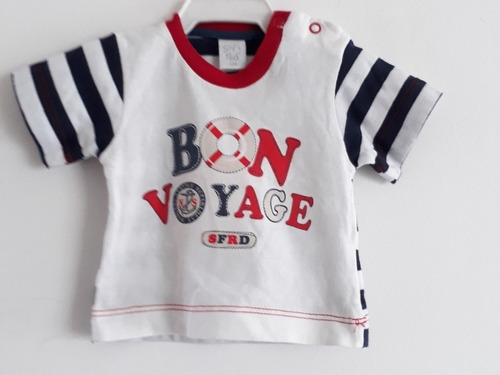 Remera Soft Red Bebe Recien Nacido Talle 0 A  3 Meses  