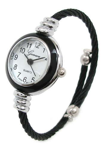 Reloj Mujer Ftw Blkcbl13 Cuarzo 22mm Pulso Negro En Acero
