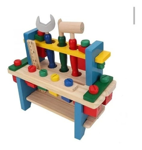Imagen 3 de 7 de Caja De Herramientas De Madera Juguete Didactico Montessori