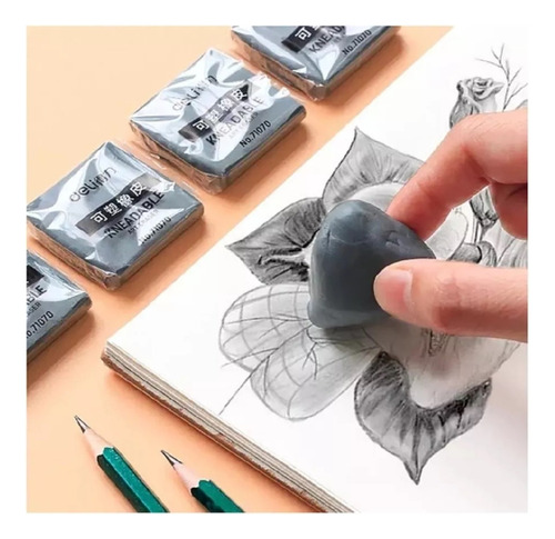 Goma Moldeable Borrador Para Arte Y Dibujo 1pz