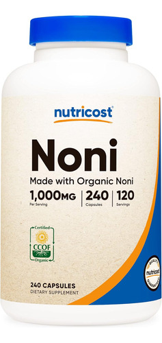 Suplemento Nutricost Noni Cápsulas - Unidad a $641